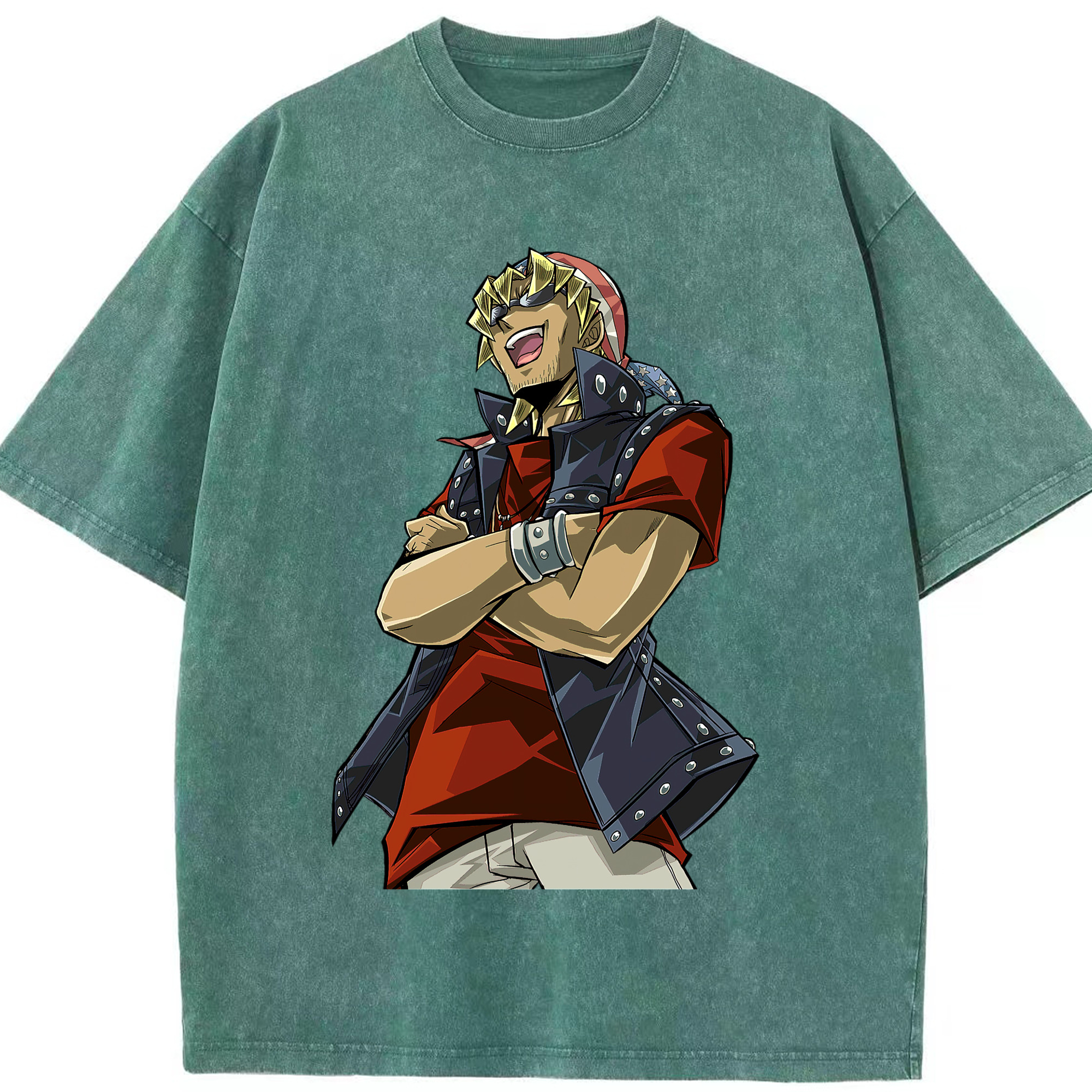 （画像用） 遊☆戯☆王 Yu-Gi-Oh! 綿100% ヴィンテージ風 半袖Tシャツ（フロントプリント）